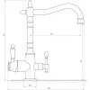 Смеситель для кухни под осмос Globus Lux Lazer GLLR-1000-8-STSTEEL сталь- Фото 4